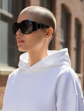 New Y2K Oversized Dark Gradient Lense Rhinestone Designer Inspo Sunglasses
